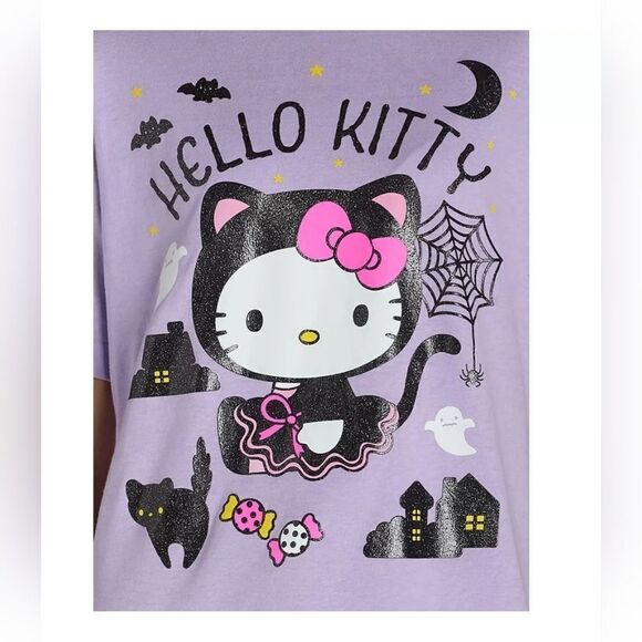 Kitty Hello Kitty Halloween Graphic Short Sleeve Tee, Womens Size XXS 00 - Picture 3 of 7